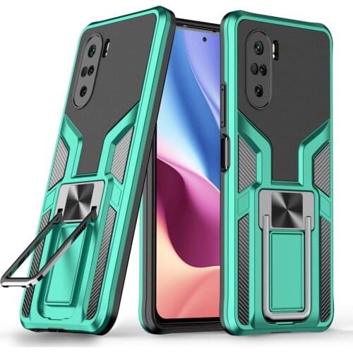 Metal Ring Back Case Funda Poco F3 5G 2021 Luxury Cover 360 Protect Bumper Shell for Xiaomi Poco F3 Case Poco F 3 Pro Shockproof