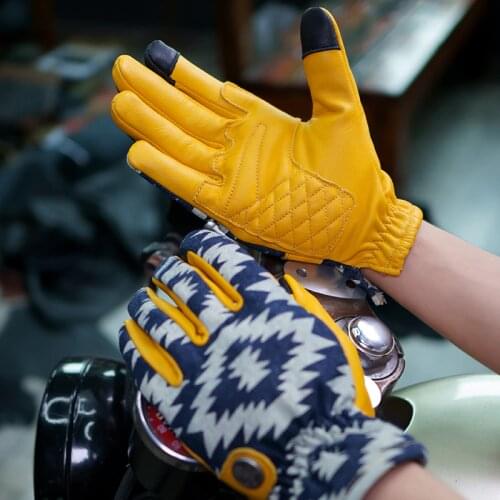 UGLYBROS retro motorcycle gloves leather touch screen all refers to motorcycle mens gloves Black and White Motorbike Gloves