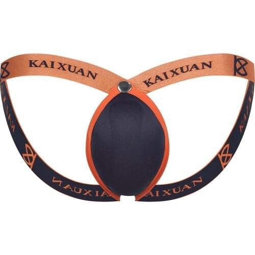 Men Unique Underwear Underpants Mens G-String Thongs Front Enlarge Sponge Cup Pad Jockstrap