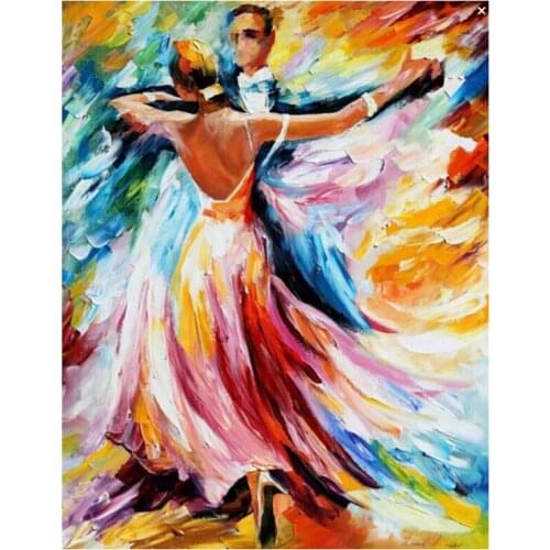 Double dance Figure DIY Digital Painting By Numbers Modern Wall Art Canvas Paint Holiday Gift Home Decor Big Size