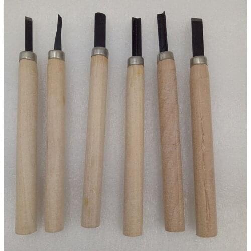 6pcs/set Wood Carving Chisel Tool Kit Hand Chisel Woodworking Engraving Woodcut Professional Tools High Quality