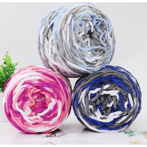 Single strand ice thread hand woven Crochet DIY hook slipper thread scarf hat thread coarse wool ball crochet threads