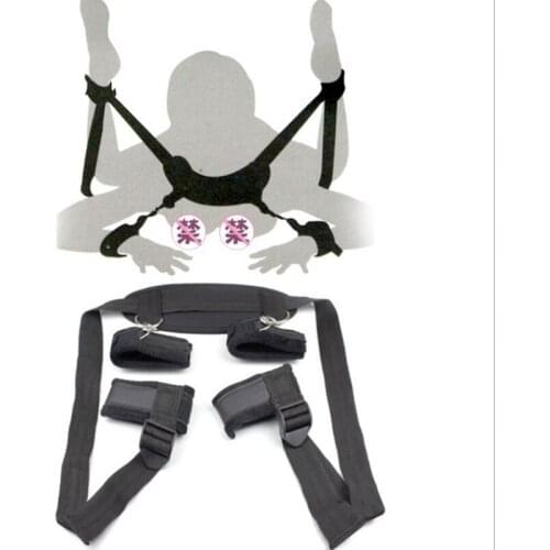 Wholesale Adult Sex Products Erotic Bondage Bed Games BDSM Sex Bondage Set Women Handcuffs Ankle Cuff Restraints Sex Toys For Co