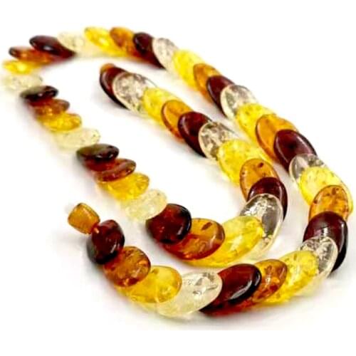 Resin necklace Ambers Color women jewelry Colourful Mothers Jewelry Gift 2021 New Fashion Hot sale style Flat Bead Necklace