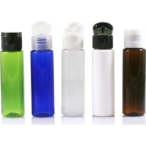 Plastic Bottle 30ml Flip Cover Bottle Empty Cosmetic Packaging Empty Plastic Transparent Cap Packing Cosmetic Container 50pcs