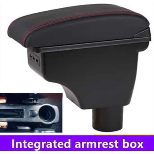 For Dacia Sandero armrest box central Store content Storage box Dacia stepway armrest box with cup holder ashtray USB interface