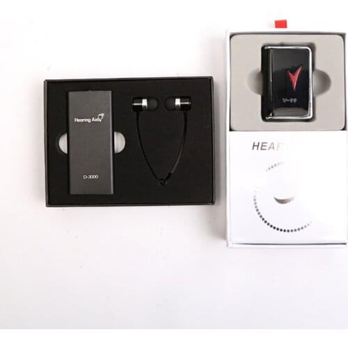 Portable Black Hearing Ear Sound Amplifier Super Hearing Aid Impairment Hearing Aids Battery Adjustable Hearing Aids for Elderly