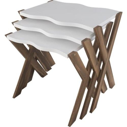 Modern Bitirdin Life Zigon Coffee table White & Walnut Foot coffe table table basse