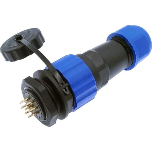 SP20 Straight waterproof connector 1 ipn 2 pin 3/4/5/6/7/9/10/12/14Pin IP68 Industrial cable connector