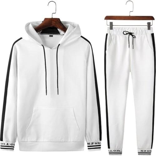 2021 Fashion Tracksuit Men Sets Hoodies Pants 2 Piece Set Sweatshirt Sport Joggers Sweatpants Suit