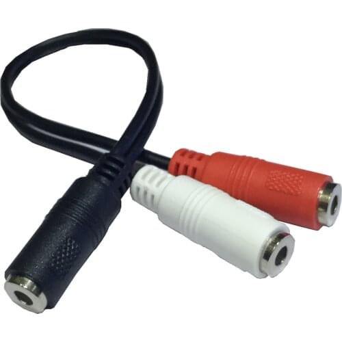 Stereo Breakout 1/8" TRS-F to Dual 1/8" TS-F 20CM3.5SP F-2*3.5SP F 0.2m