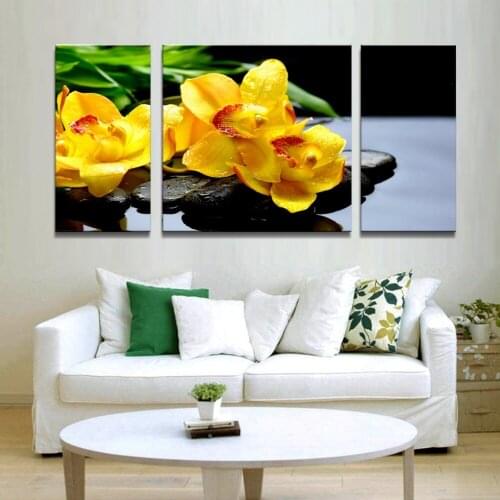 Triptych sticker Nordic poster on the wall Modular in mural canvas painting peony modular