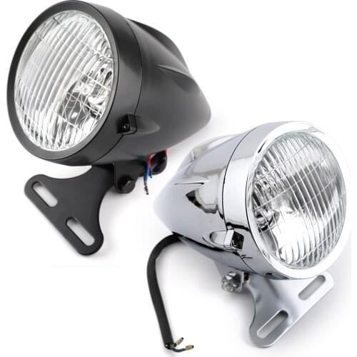 Artudach UNIVERSAL H4 Bullet Headlight Lamp 4 3/4" Motorcycle Spot Fog Lamp For Honda For Yamaha Motorbike Accessories Parts