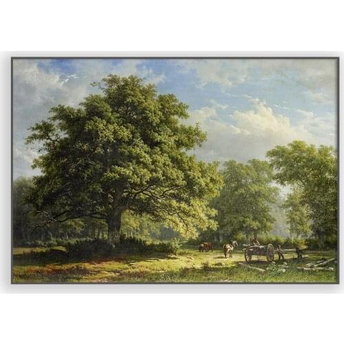 Vintage Poster Print View in the Bentheim Forest by George Andries Roth Art Picture Living Room Studio Decor
