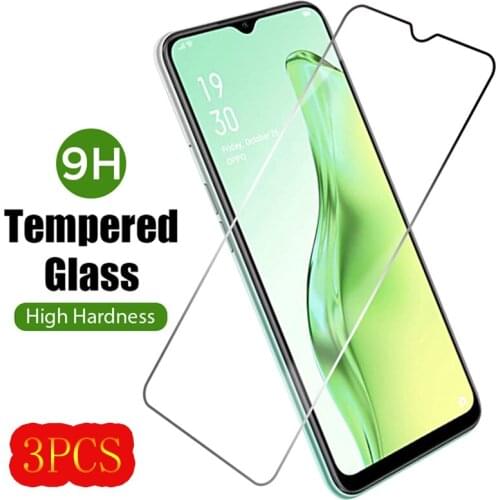 3Pcs full coverage Protective Glass on For OPPO Reno 2 3 4 SE A5 A9 Tempered Glass For Realme V5 X7 X50 ProTempered Glass Film