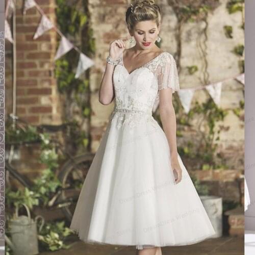 Vintage Robe De Marieage Custom Made White Lace Appliques Crystal Beading For Women Bride Gown Tulle A-Line Princess Ivory Lady