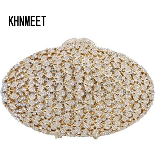 Gold Silver Diamond Luxury Clutch Bag Factory Customized Evening Bag banquet Purse SC626