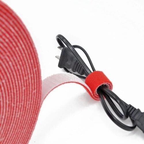 1@# 5Meter/Roll 15mm Color Velcros Self Adhesive Fastener Tape Reusable Strong Hooks Loops Cable Tie Tape Outdoor Accessories