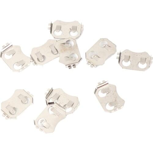 10pcs For CR2032 Coin Cell Button Battery Holder Battery Shrapnel
