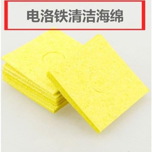 10pcs Yellow Cleaning Sponge Cleaner for Enduring Electric Welding Soldering Iron