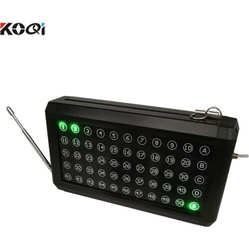 2 digit 433.92MHZ Wireless Paging Caller System for Restaurant/Hospital/Clinic Show 50 Calling Number Monitor K-50