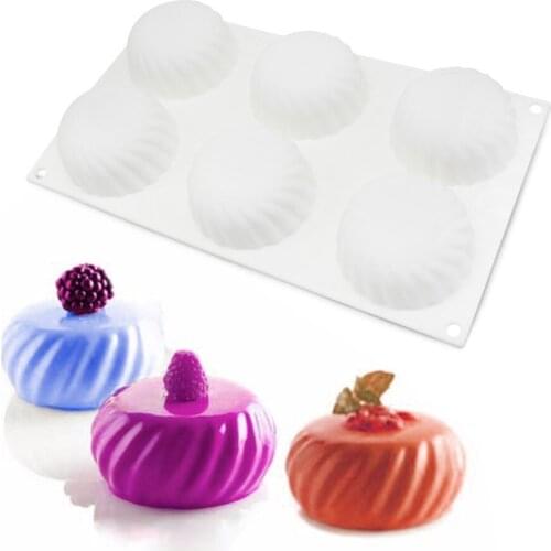 2020 Halloween Silicone Mold Pumpkin Cake Mould Flat Round Mousse Mould Baking Utensils French Dessert Molds
