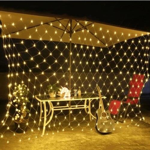 3M*2M 2M*2M 1.5M*1.5M LED Net lights courtyard Waterproof flashing string lights christmas lights outdoor fairy lights EU Plug