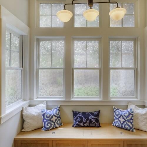 3D Pebble Door Film Classic Pure Frosted Kitchen Sliding Door Sticker Window Door Privacy Film Room Bathroom Sticker