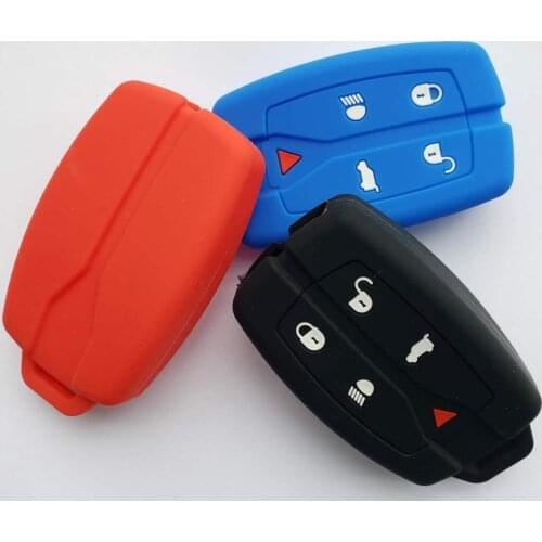 5 Button Fob Silicone Remote Case For Land Rover LR2 Freelander Discovery 2 Keyless Car Key Shell