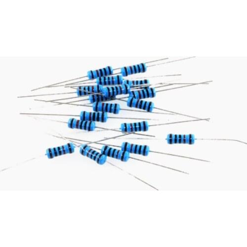 50pcs/LOTE 1W Metal film resistor 1% 1R ~ 1M 2R 10R 22R 47R 100R 330R 1K 4.7K 10K 22K 47K 100K 330K 470K 10 22 47 100 330 ohm