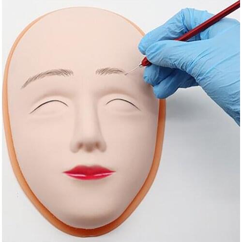 5D Silicone Tattoo Practice Skin Professional Facial Eye Lips Tattoo Training False Skin, Beauty Makeup Eyebrow Practice Skin