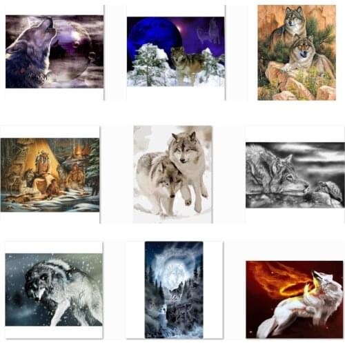 Diamond painting full drill, landscape,wolves, diy ,5d, diamond embroidery animal, diamond mosaic painting NEW