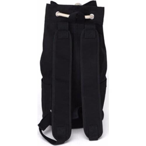 Drawstring Backpack Unisex Concise School Bag Male Schoolbag Canvas Bucket Bag Large Capacity Mens Backpack