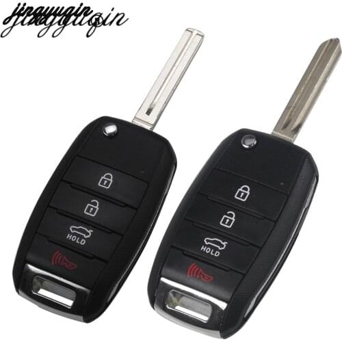 Jingyuqin Remote Key Fob Case Shell For KIA Sorento Carens Remote Key Entry Fob 4 Button Replacement Case