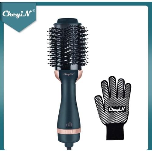 CkeyiN Hot Air Brush Hair Dryer Brush Styler Volumizer 3 in 1 Rotating Straightening Curling 1000W Blow Dryer Negative Ionic 51