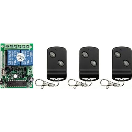 Fixed code DC12V 2CH wireless remote control switch teleswitch Transmitter Receiver RF Wireless Remote Control Switch