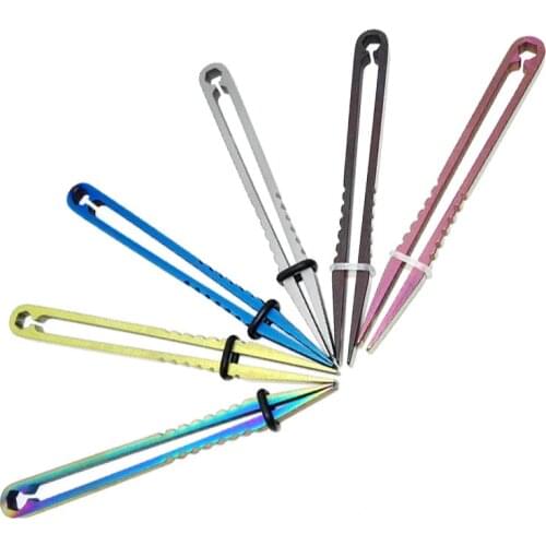 H869 Outdoor Multifunction One-piece Lightweight Titanium Alloy tc4 Clamp Tweezers Collection Tool EDC titanium alloy tweezers