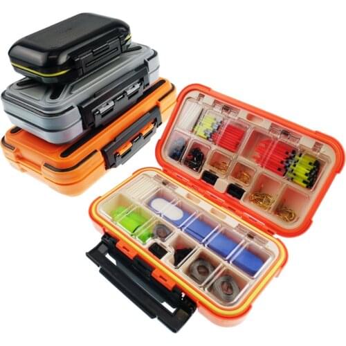 Fishing Tackle Box Waterproof Fishing Gear Accessories Bait Lure Hooks Storage Boxes Fishing Tackle Box Large 12/24/30 Grid