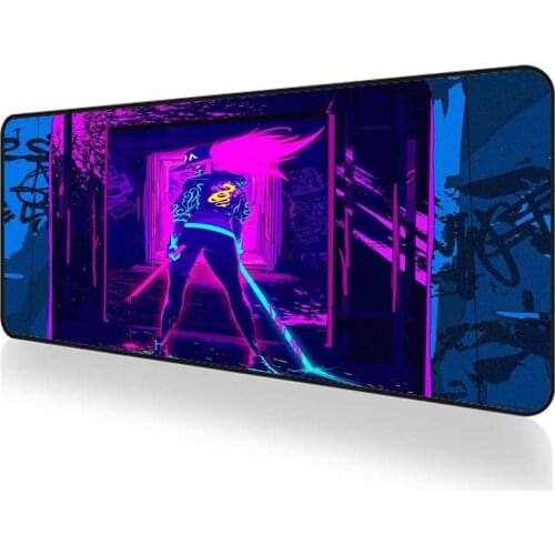 League of Legends Kda Akali mousepad gamer girl Anime mouse pad pink rubber mat Office xxl carpet mousepad xxl deskmat 900x400