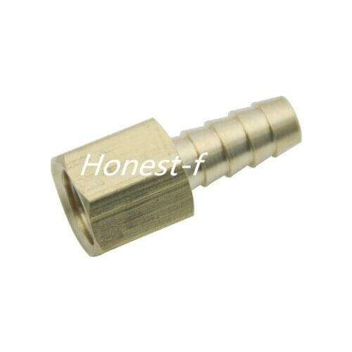 Brass BSP Fitting Coupler / Adapter 1/4" Female BSPP x 5/16"(8mm) Hose Barb Fuel Gas