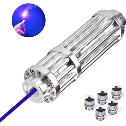 Hunting B017 High Power 532nm Green Red Blue Laser Pointer Pen Continuous Line 5000 Meters Flashlight with Laser Head Battery