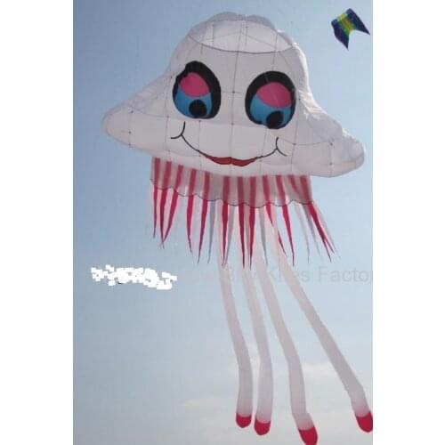 Fly outdoor games familie ripstop nylon fabric inflatable kite windsack animal kite Jellyfish rainbow kite adult fish windsock