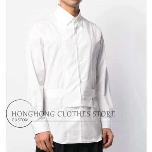 M-6XL! Custom new style mens loose shirt personality large size long-sleeved shirt high quality four seasons coat