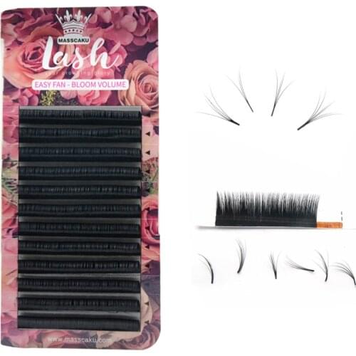 MASSCAKU new autofans blooming eyelash easy fanning lashes autofloracion mega fan Russian volume lashes make up cilia