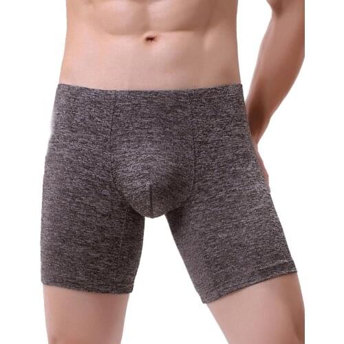 Men Boxers Breathable Boxers Panties Shorts U Convex Elastic Solid Color Underpant шорты 2021