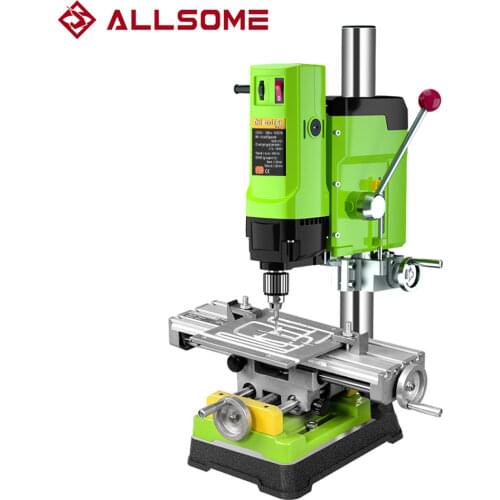 ALLSOME 1050W BG-5157 Bench Drill Stand Mini Electric Bench Drilling Machine with Milling Worktable