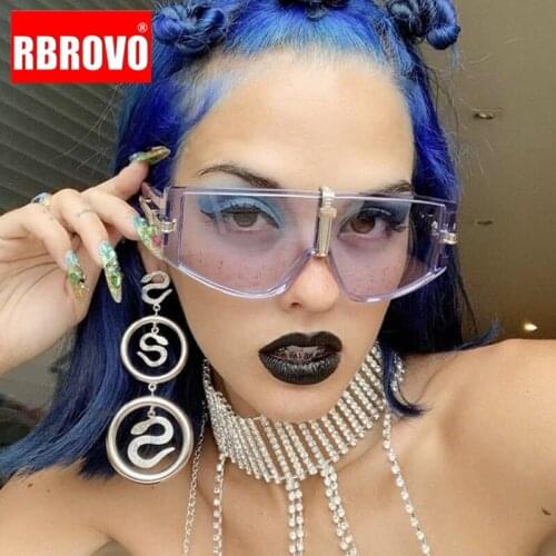RBROVO 2021 Square Oversized Sunglasses Women Luxury Eyeglasses Women/Men Vintage Glasses Women Retro Oculos De Sol Feminino