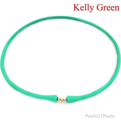 Wholesale 16 inches Teal Rubber Silicone Cord Band for Custom Necklace