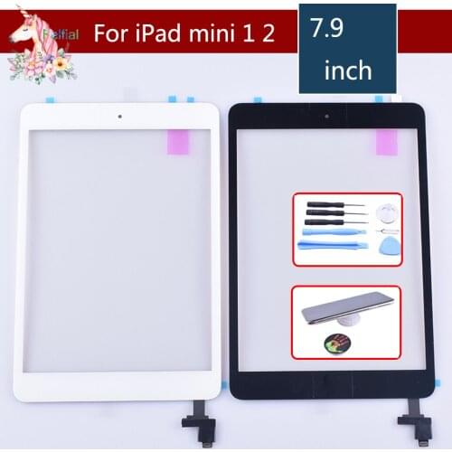 Original for apple iPad mini 1 mini 2 Touch Screen Digitizer with Home Button IC Front Glass Touch Panel A1432 A1454 A1455 A1489