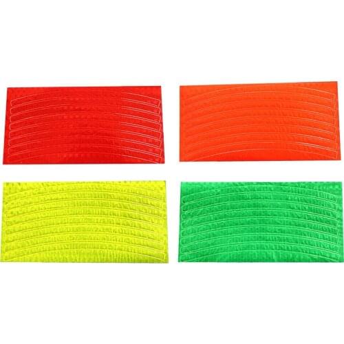 Bike Motorcycle Bicycle reflector Fluorescent MTB Bike Bicycle Sticker Cycling Wheel Rim Reflective Stickers Decal Accessories
